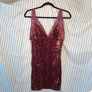 FREE PEOPLE Crushed Velvet Dress